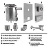 Scandia 40K BTU Gas Sauna Heater - Liquid Propane - Standing Pilot - Vertical